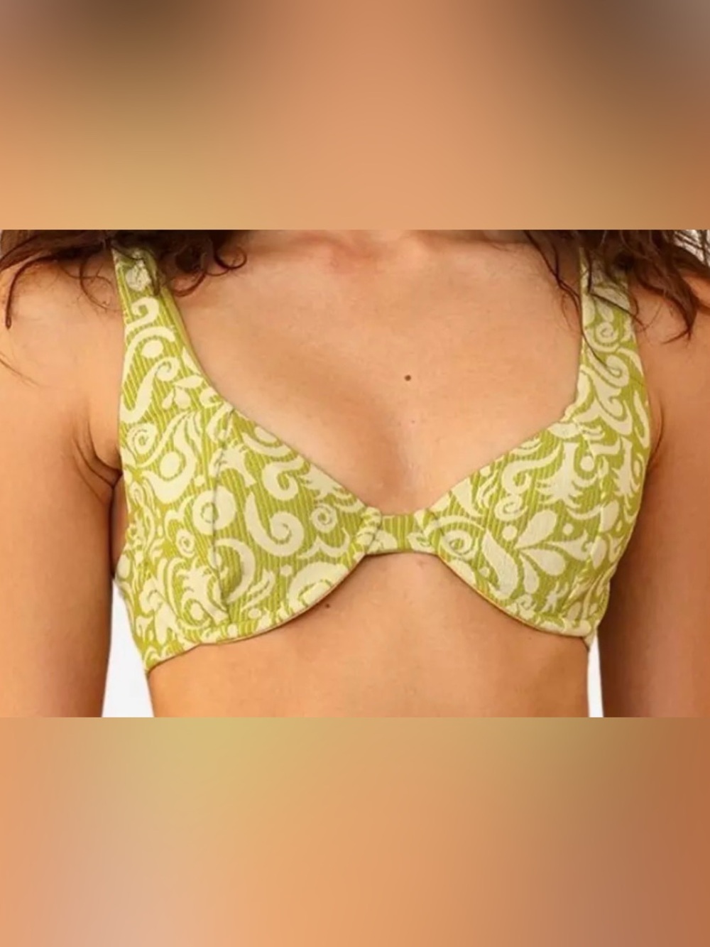 Dippin'‎ Daisy's Green Underwire Bikini Top Small